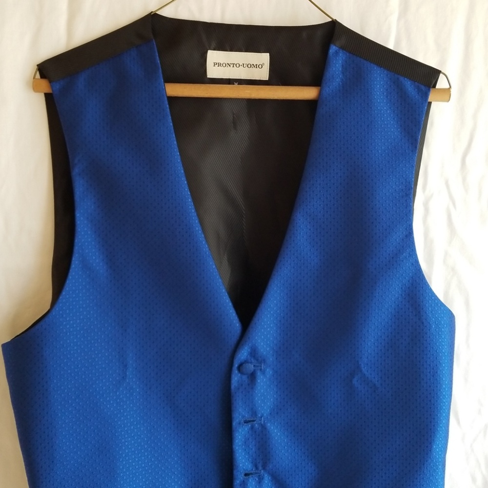 Blue suit vest